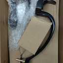 Camelot Trim Lower Half Handleset, Matte Black Finish, Upgated Entry Door Handle with Accent Wave Door Lever for Electronic Keypad with Drop Interior Left Handed Lever (1 Pack)