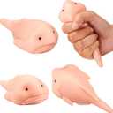 Lewtemi 3 Pcs Blobfish Toys Stress Relief Toys Blobfish Squeeze Sensory Toy Animal Stress Balls Fidget Toy Valentine's Day Gifts for Kids Teens Adults Birthday Party Favor Goodie Bag Filler