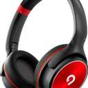 ADOOPE Kids Headphones with Safe 85dB/94dB Volume Limiter for Teen and Boys, Foldable HD Stereo Sound Headset for Kindle Kids/fire Tablet/iPad/Laptop, Headphones with Microphone (Black-Red)