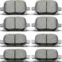 8Pcs Ceramic Front Rear Brake Pad Set Fit For 2000-2004 For Toyota Avalon,2000-2001 For Toyota For Camry,2000-2003 For Toyota Solara
