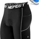 Nepest Cycling Underwear for Men Bike Shorts 4D Padded Biking Road Bicycle Biker MTB Liner Padding Shorts with Pockets (Large, Black/Light Grey)