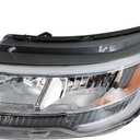 Headlights Assembly Black Bezel DRL Headlamp Left Side Replacement for Explorer 2016-2018