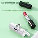 Portable Mini Power Bank Charger for USB C Android Device (Direct Plugin) and for iPhone Apple (Wired), 4800mAh Cute Fast Charge Small Battery Power Bank for Woman Man -White