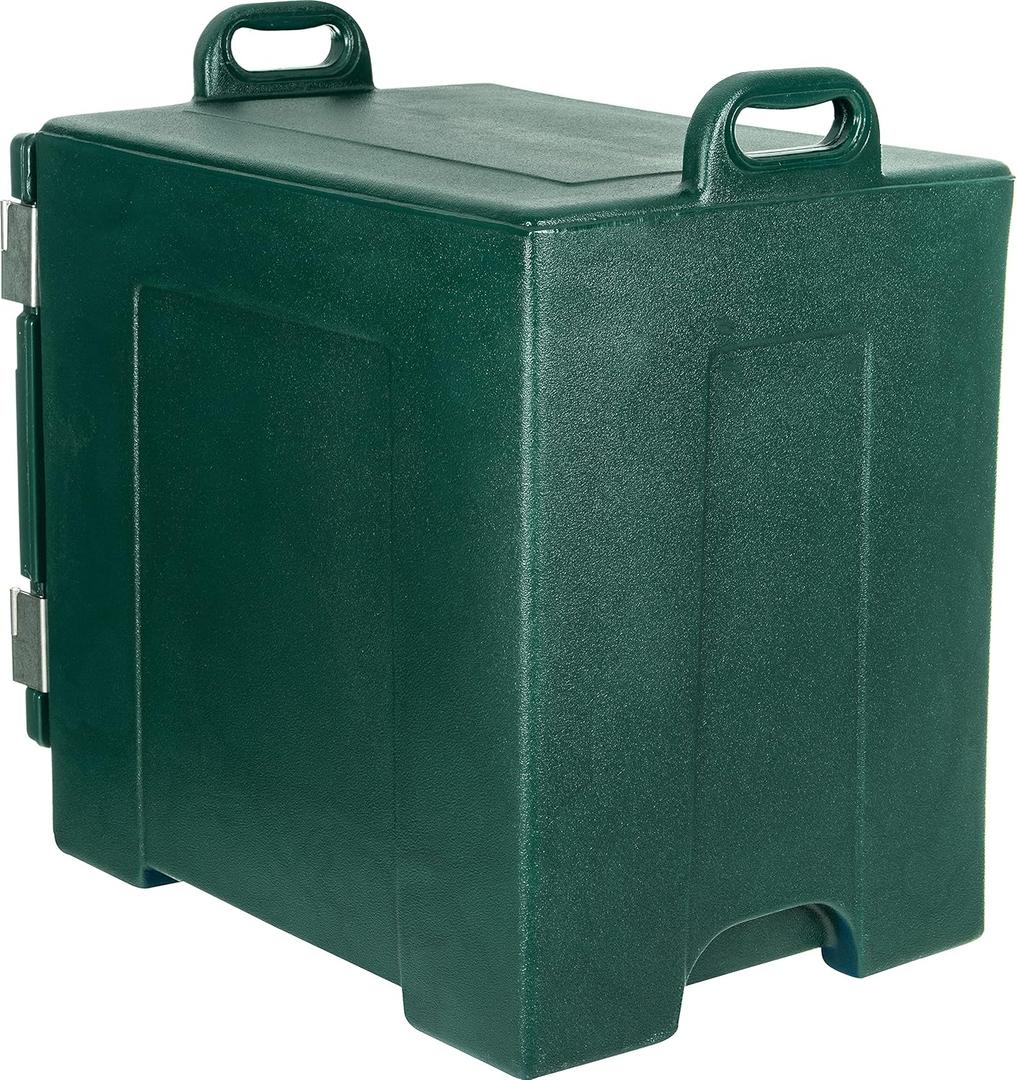 Carlisle FoodService Products Cateraide Insulated Front Loading Food Pan Carrier with Handles for Catering, Events, and Restaurants, Plastic, 5 Pans, Forest Green, 5 Pan Capacity