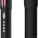Hair Straightener - 2 in 1 Wet to Dry Hair Dryer and Straightener with High-Speed Airflow + Rapid Heat-Up + Customizable Temperature + LCD Display & Auto Shut-Off + No Heat Damage (Matte Black)