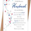 2 x Happy Birthday Card for Husband, 8*5.3 inches