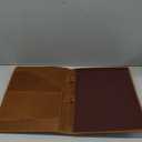 Jack&Chris Leather Portfolio, A4 Document Folder Legal Pad Padfolio, Professional Writing Letter Notepad Clipboard Sleeve Organizer, Resume Folio Binder for Men&Women,JC1823 (Russet Brown)