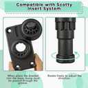 Rail Mount Adapter for Side Deck Mounting Bracket, Fit 7/8" & 1" Round/1" Square Rails Compatible with Scotty Accessories. (Rail Mount Adapter & Side Deck Mounting)