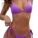 Swimsuit for Women 2025 Women's Triangle Bikini Halter String Bikini Set Two Piece Swimsuit Bathing Suits, M