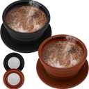 2-Packs Travel Collapsible Paperless Pour Over Coffee Dripper Kit with Stainless Steel Filter, Travel Pour Over Coffee Maker Camping, Silicone Coffee Strainer Pour Over Single Cup (Brown+Black)