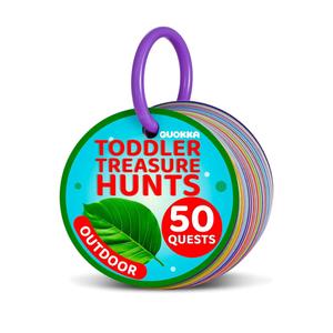 QUOKKA Scavenger Hunt Game for Toddlers 3-5 – 50 Toddler Activities Outdoor Cards Game Set - Fun Educational Play for Preschool Boys and Girls and Early Development