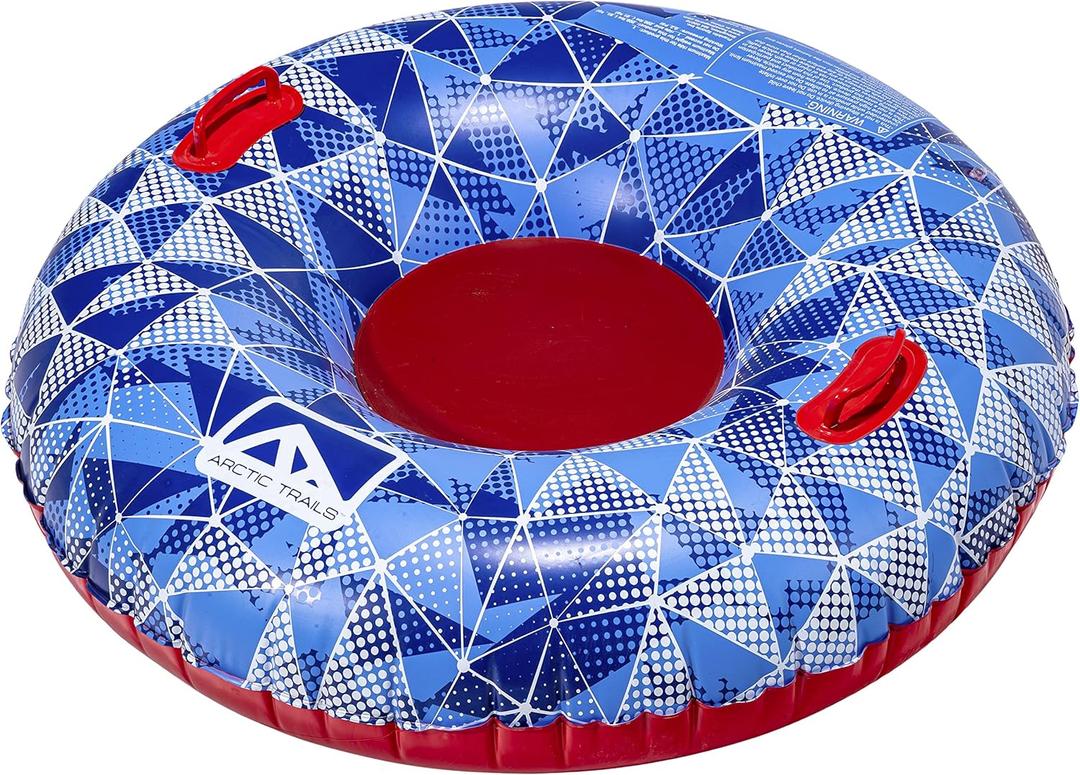 Franklin Sports Inflatable Snow Tubes + Sleds for Kids + Adults - Arctic Trails Single + Double Snow Inner Tubes + Sleds - Heavy Duty Inflatable PVC Sleds - Fun Winter Kids Toy for Snow Days