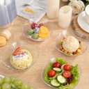 bUCLA 50Pack Clear Plastic Small Bowls - 8oz Disposable Ice Cream/Salsa/Dipping/Dessert/Sauce/Small Serving Bowls for Party