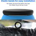10 ft Round Pool Cover, Compatible with Intex/Bestway Outdoor Round Inflatable Above Ground Swimming Pool, Elastic Bands for Easy Installation, No Drain Holes, Prevent Leaves, Debris and Dust