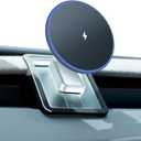 Phone Mount Holder Only for Tesla Model 3 Highland Model Y Juniper 2026 with 15W Wireless Charging, Tesla Phone Charger for Magsafe, Model 3 Model Y Accessories 2025, for iPhone 16 15 14 13 12 Series