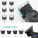 VGR Hair Clippers for Men & Hair Trimmer Set, Cordless Barber Combo with LED Display, Ceramic & Titanium Blades, 7000RPM, Type-C Rechargeable, Home & Professional Hair Cutting Kit, V-196 & 996(Green)