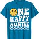 One Happy Dude Auntie 1st Birthday Family Matching T-Shirt, L Women