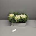 Nearly Natural 15in. Hydrangea and Eucalyptus Artificial Arrangement in White Vase