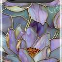 ZADORN for iPhone 17 Pro Max Case Cute - Wireless Charging Compatible - Dual-Layer Soft Silicone + Hard Shell - Trendy Floral Design - Glossy Phone Cover for Women - Blooming Purple Lotus