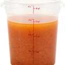 Cambro Food Storage Containers with Lids (BPA-Free) - 4 Quart - Food Grade Buckets with Lids (2 Pack) - For Dough Proofing and Brining (Translucent), 8 inches diameter x 9 inches tall - 1 Pack