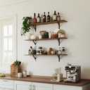 WOPITUES Long Wall Shelves 32″W x 8″D, Floating Book Shelves Max Load 65lbs, 32in