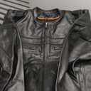 Milwaukee Leather LKM1725 Men's Black Leather Sporty Crossover Scooter Motorcycle Jacket w/Reflective Piping (XX-Large)