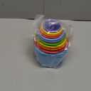 KIDSTHRILL Rainbow Colors Baby Stacking Cups for Toddlers, Tall Baby Stacking Toys Nesting Cups, Drain Holes for Bath Toys, Educational & Motor Skills Sorting & Nesting for 1 2 3 Years Old