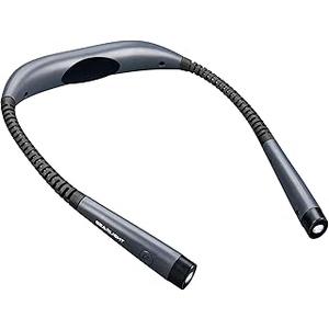 Pack of 2 GearLight Hands-Free Rechargeable Book Light for Reading in Bed - Adjustable LED Lamp with 3 Light Modes - Compact, Flexible Neck Light for Reading, Studying, Travel - Gray