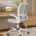 Mimoglad Ergonomic High Back Mesh Office Chair, Adjustable Lumbar Support, Thickened Seat Cushion (Modern, Moon Gray), Large