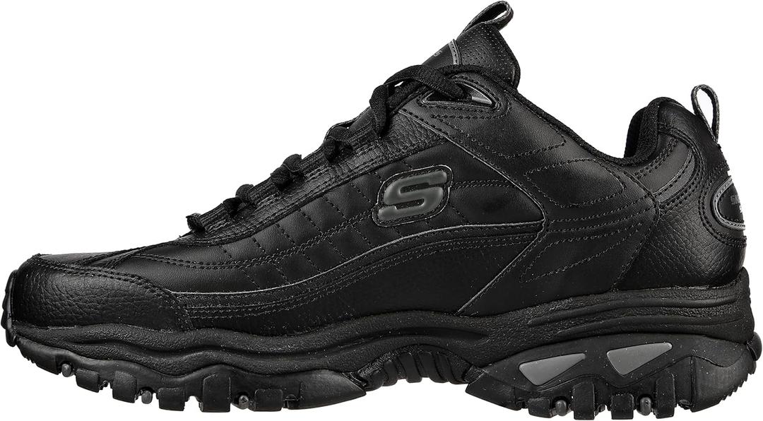 Skechers mens Energy Afterburn Shoes Lace-Up Sneaker, Black/Grey, 10.5