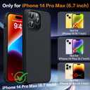 Magnetic for iPhone 14 Pro Max Case, Anti-Scratch Carbon Fiber Texture-Compatible with MagSafe - Military Grade Drop Protection - Slim Shockproof Phone Cover 6.7", Black