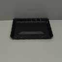 Plasticpro Plastic Serving Trays - Serving Platters Rectangle 9X13 Disposable Party Dish 2 Black Trays