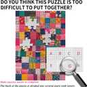 Sewing Patch 1000 Piece Puzzle for Adults, PICKFORU Vintage Quilt Patchwork Flower Art Puzzles, Impossible Difficult Colorful Theme as Wall Decor