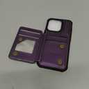 Vinich for iPhone 15 Pro Wallet Case with Card Holder, RFID Blocking Credit Slots Kickstand Shockproof Phone Cover Fit for iPhone 15 Pro 6.1" Purple