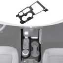 RAZPOY Gear Shift Panel Cover Center Console Cup Holder Trim Compatible with Ford Bronco 2021-2024 Interior Accessories, Carbon Fiber (Not for Bronco Sport, Not for 2025 Bronco)