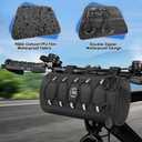 WOTOW Bike Handlebar Bag Waterproof - Bicycle Handlebar Bag with Large Reflective Area & Strips, Bike Front Pouch with Waterproof Zipper Shoulder Strap Removable Straps for Cycling (Cuboid, 2.7L)