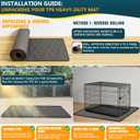 60"×37" Extra Large Mat for Under Dog Crate with Raised Edge, Waterproof Leakproof Easy Clean Non Slip Floor Protector, Reusable Washable Kennel Mat for Large Dogs