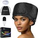Hair Steamer for Deep Conditioning: Heat Cap with 118" Power Cord 10-Level Fast Heating & 3 Timer Settings for Natural Black Hair Thermal Steam Cap for Deep Conditioner Treatments