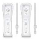 MOLICUI Wii Remote Controller,Wii Controller 2 Pack With Wrist Strap and Silicone Case,White