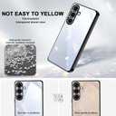 2 x for Samsung Galaxy S25 Case [Electroplating Protective] [Non-Yellowing Clear] Metallic Luster Soft Super Thin TPU Anti-Fall for Galaxy S25,(Black)