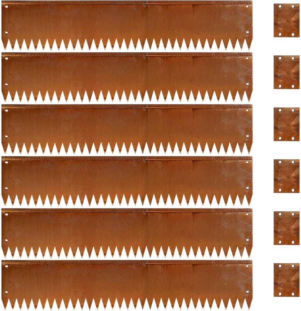 Gardening mat, 39 inches long, corten steel edging