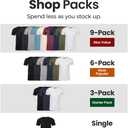 INTO THE AM Mens T Shirts Soft Cotton Blend Crew Neck Tee  Athletic Fit Plain Casual T-Shirt for Men (Black, L)