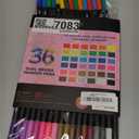 Dual Markers Brush Pens Stocking Stuffers, 36 Art Markers Christmas Gifts for Teens, Double Tip Colored Pen for Adult Coloring Books Art Suppliers