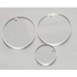 MEYA Set of 15pcs High Clear Blank Acrylic Discs,Acrylic Round Sheet with Hole 1/8" for Keychains, Jewelry DIY Crafts (4.0")