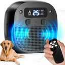 Dog Barking Control Devices, Anti Barking Device for Dogs with Remote Control, Ultrasonic & Sensor Technology, Rechargeable, Waterproof, Adjustable Modes & Frequencies, Bark Box Indoor Outdoor(Black)