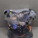 NTBED Galaxy Printed Zipper Bedding Sets Full Lightweight Microfiber Universe Comforter Sets with Fitted Sheet Pillow Covers,Navy Blue