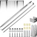 New TB400SS Hydraulic Outdoor Gate Closer for 75 to 175 lbs, Stainless Steel, Width 40 to 64 Inches, for Farms, Ranches, Gardens, Sports Complexes, Home Yards, Opening Pressure 6 to 12 Pounds