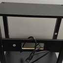 3-Tier Small Narrow Wood Side Table with Charging Station, Skinny Nightstand for Small Space, Slim Bedside Table with Storage for Couch, Thin End Table with USB Ports and Outlets, Black (1 Pack)