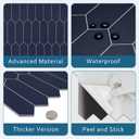 SUNWINGS 10-Sheet Long Hexagon Peel and Stick Backsplash, 12" x 11.22" Picket Navy Blue Stone Composite Self-Adhesive Wall Mosaic Tile for Kitchen Bathroom, 12x11.22x0.12inch