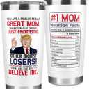 Gifts for Mom from Daughter Son - Christmas Gifts for Mom Wife - Birthday, Christmas, Valentines Day Gift for Moms - Gift for Mama, Moms, Mother - 20 Oz Stainless Steel White Tumbler
